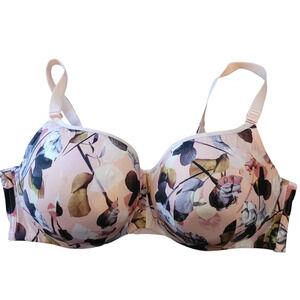 Torrid Curve Underwire Molded Cup Floral Print Bra, Women Size 46DDD